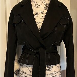 NWT Elegant Black Trench Coat